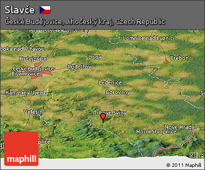 Satellite Panoramic Map of Slavče