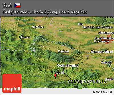 Satellite Panoramic Map of Suš