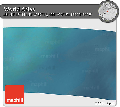 Satellite 3D Map of the Area around 48° 54' 57" N, 155° 37' 30" E
