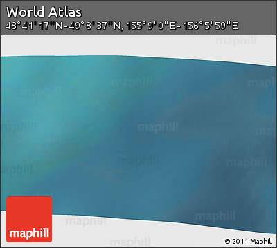 Satellite 3D Map of the Area around 48° 54' 57" N, 155° 37' 30" E