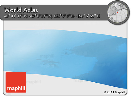 Physical Panoramic Map of the Area around 48° 54' 57" N, 155° 37' 30" E