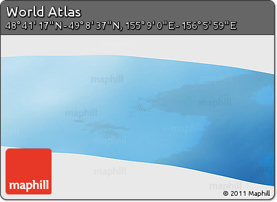 Physical Panoramic Map of the Area around 48° 54' 57" N, 155° 37' 30" E