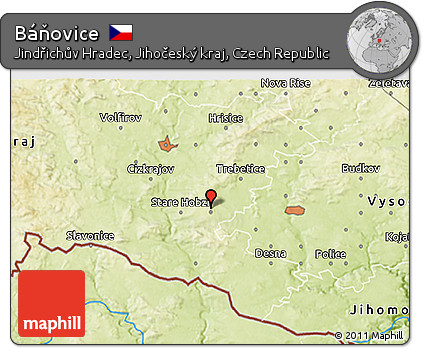 Physical 3D Map of Báňovice
