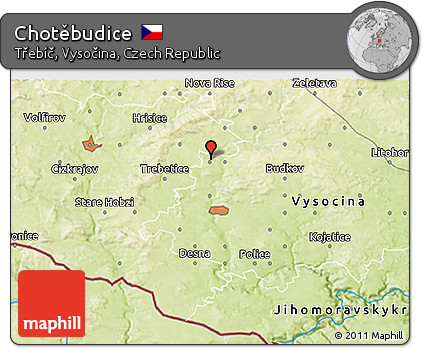 Physical 3D Map of Chotěbudice