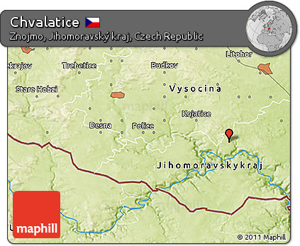 Physical 3D Map of Chvalatice