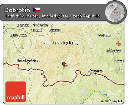 Physical 3D Map of Dobrotín
