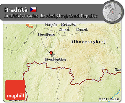 Physical 3D Map of Hradiště