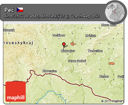 Physical 3D Map of Peč