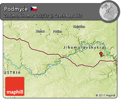 Physical 3D Map of Podmyče