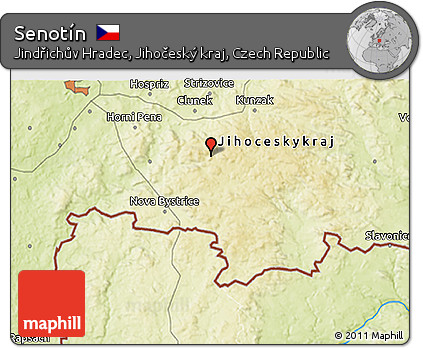 Physical 3D Map of Senotín