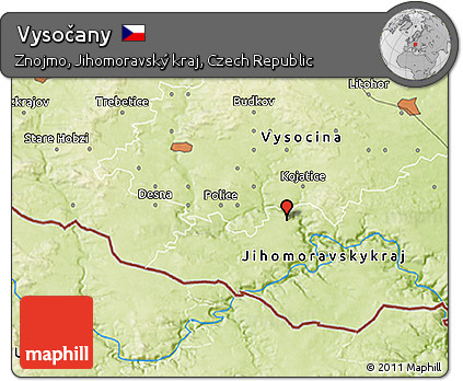 Physical 3D Map of Vysočany