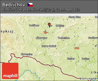 Physical 3D Map of Bedřichov