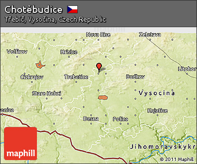 Physical 3D Map of Chotěbudice