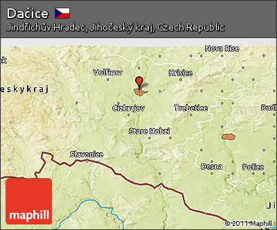 Physical 3D Map of Dačice