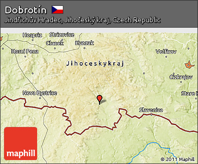Physical 3D Map of Dobrotín