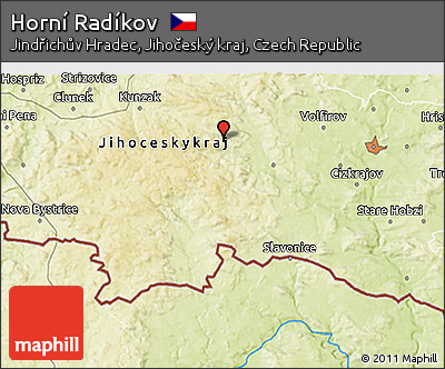Physical 3D Map of Horní Radíkov