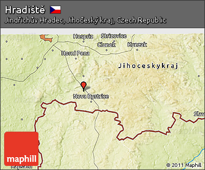 Physical 3D Map of Hradiště