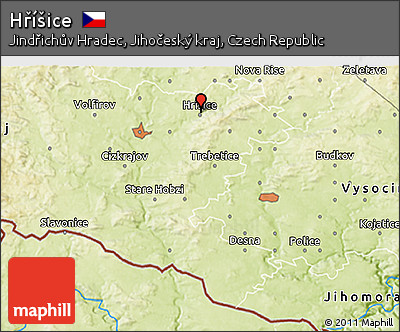 Physical 3D Map of Hříšice
