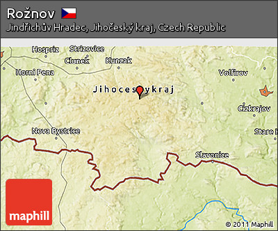 Physical 3D Map of Rožnov