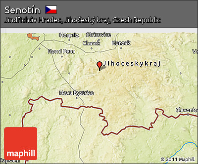 Physical 3D Map of Senotín