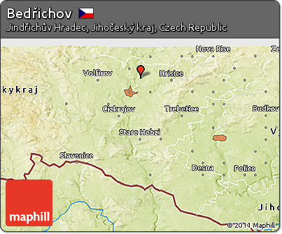 Physical 3D Map of Bedřichov