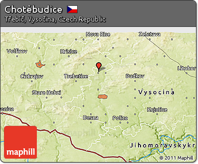 Physical 3D Map of Chotěbudice