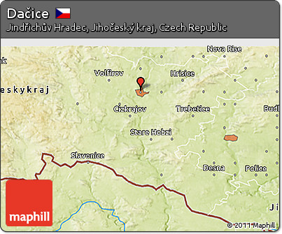 Physical 3D Map of Dačice
