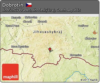 Physical 3D Map of Dobrotín