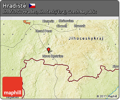 Physical 3D Map of Hradiště