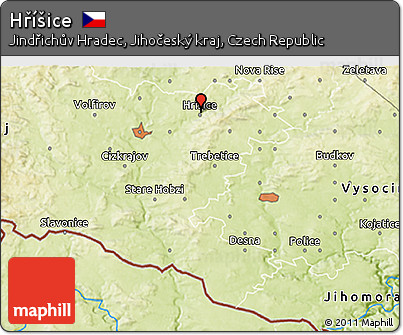 Physical 3D Map of Hříšice