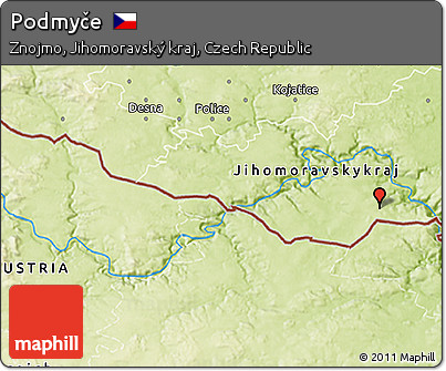 Physical 3D Map of Podmyče