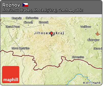 Physical 3D Map of Rožnov