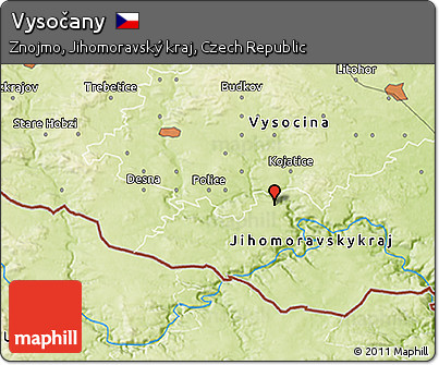 Physical 3D Map of Vysočany