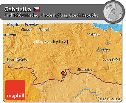 Political 3D Map of Gabrielka
