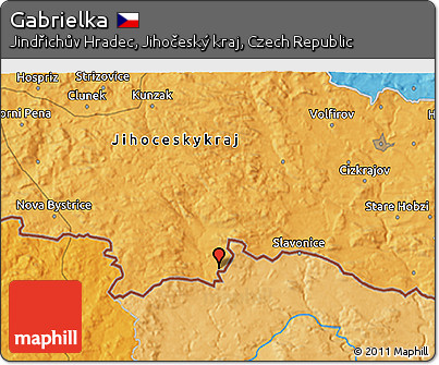 Political 3D Map of Gabrielka