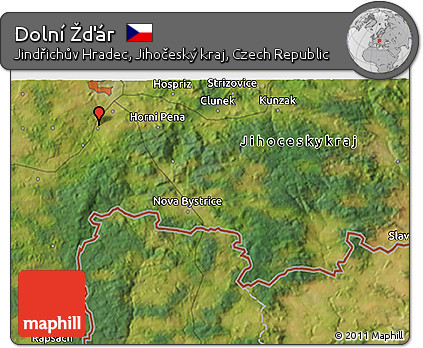 Satellite 3D Map of Dolní Žďár