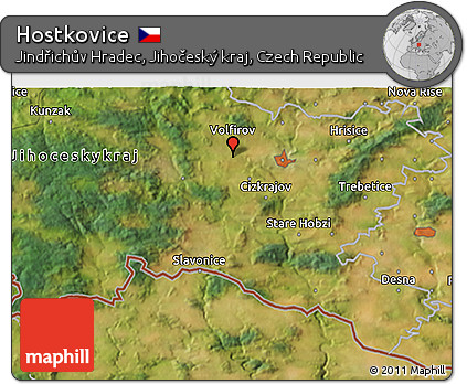 Satellite 3D Map of Hostkovice