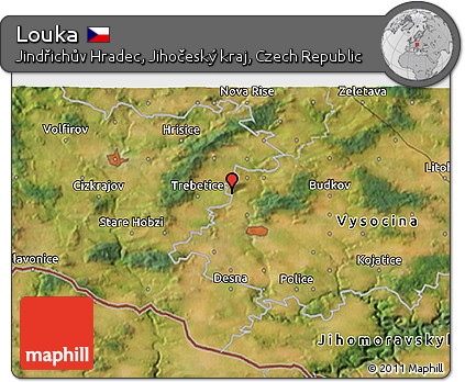 Satellite 3D Map of Louka