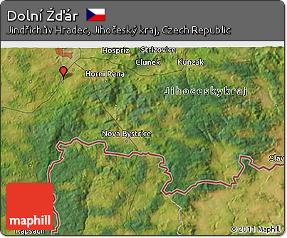 Satellite 3D Map of Dolní Žďár