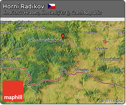 Satellite 3D Map of Horní Radíkov