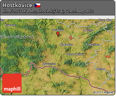 Satellite 3D Map of Hostkovice