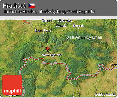Satellite 3D Map of Hradiště