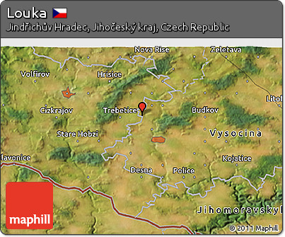 Satellite 3D Map of Louka