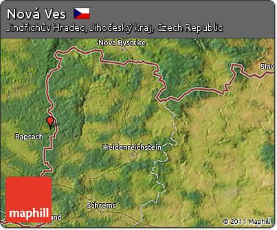 Satellite 3D Map of Nová Ves