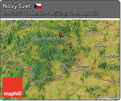 Satellite 3D Map of Nový Svět