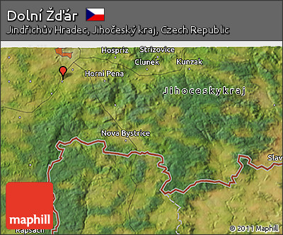 Satellite 3D Map of Dolní Žďár