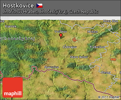 Satellite 3D Map of Hostkovice
