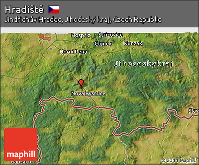 Satellite 3D Map of Hradiště