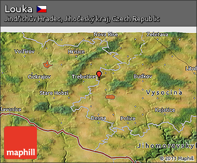 Satellite 3D Map of Louka