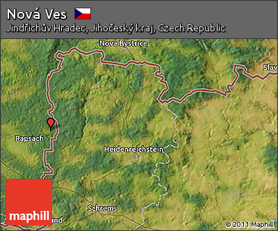 Satellite 3D Map of Nová Ves